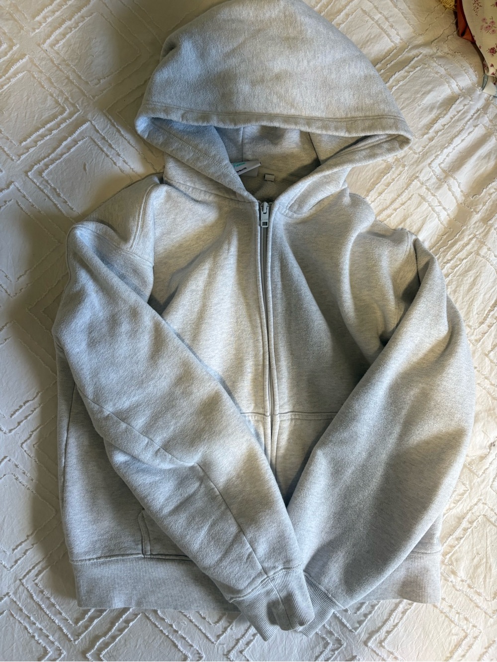 SOLD  TNA Light Gray Zip-Up Hoodie